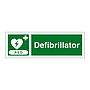 AED Defibrillator with text (Marine Sign)