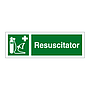 Oxygen resuscitator with text (Marine Sign)