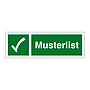 Musterlist with text (Marine Sign)