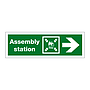 Assembly station arrow right (Marine Sign)