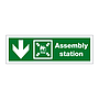 Assembly station arrow down (Marine Sign)