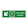 Assembly station arrow down left (Marine Sign)