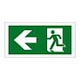 Evacuation route Running man with arrow left (Marine Sign)