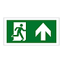 Evacuation route Running man with arrow up (Marine Sign)