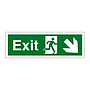 Exit Running man with arrow down right (Marine Sign)