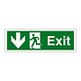 Exit Running man with arrow down (Marine Sign)