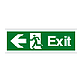 Exit Running man with arrow left (Marine Sign)