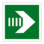 Secondary escape route arrow right symbol (Marine Sign)