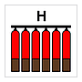 Halon gas fixed fire extinguishing battery (Marine Sign)