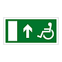 Escape route Wheelchair with arrow up (Marine Sign)