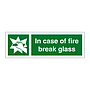 In case of fire break glass (Marine Sign)