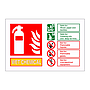 Wet chemical extinguisher identification (Marine Sign)