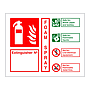 Foam spray fire extinguisher identification with number (Marine Sign)