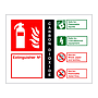 Carbon Dioxide Fire Extinguisher Identification with number (Marine Sign)