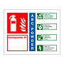 ABC Powder fire extinguisher identification with number (Marine Sign)