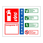 BC powder fire extinguisher identification with number (Marine Sign)