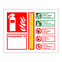 Wet chemical extinguisher identification with number (Marine Sign)