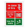 In case of fire Do not use the lift (Marine Sign)