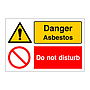 Danger Asbestos Do not disturb (Marine Sign)