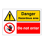 Danger Hazardous area Do not enter (Marine Sign)