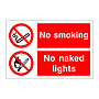 No smoking No naked lights (Marine Sign)