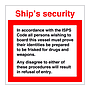 Ships security in accordance with ISPS code (Marine Sign)