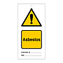 Asbestos Tie tag Pack of 10 (Marine Sign)