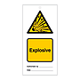 Explosive tie tag Pack of 10 (Marine Sign)