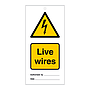 Live wires tie tag Pack of 10 (Marine Sign)