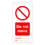 Do not move tie tag Pack of 10 (Marine Sign)