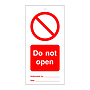 Do not open tie tag Pack of 10 (Marine Sign)