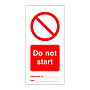 Do not start tie tag Pack of 10 (Marine Sign)