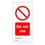 Do not use tie tag Pack of 10 (Marine Sign)