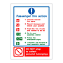 Passenger fire action (Marine Sign)