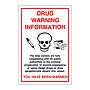 Drug warning information (Marine Sign)