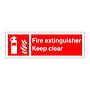 Fire extinguisher Keep clear (Marine Sign)
