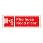 Fire hose Keep clear (Marine Sign)