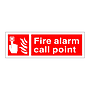 Fire alarm call point with text (Marine Sign)