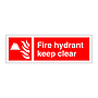 Fire hydrant Keep clear (Marine Sign)