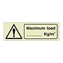 Maximum load kg/m2 (Offshore Wind Sign)