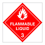 Hazard diamond Class 3 Flammable liquid White (Marine Sign)