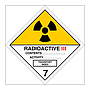 Hazard diamond Class 7 Radioactive category III (Marine Sign)