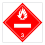 Hazard diamond Class 3 Flammable liquids UN numbers display White (Marine Sign)