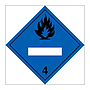 Hazard diamond Class 4.3 Dangerous when wet UN numbers display (Marine Sign)
