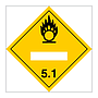 Hazard diamond Class 5.1 Oxidizing agent UN numbers display (Marine Sign)