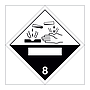 Hazard diamond Class 8 Corrosive UN numbers display (Marine Sign)