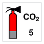 5kg CO2 fire extinguisher (Marine Sign)