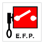 E.F.P. Remote controlled pumps or emergency switches (Marine Sign)