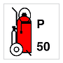 50kg Wheeled powder fire extinguisher (Marine Sign)