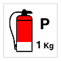 1kg Powder fire extinguisher (Marine Sign)